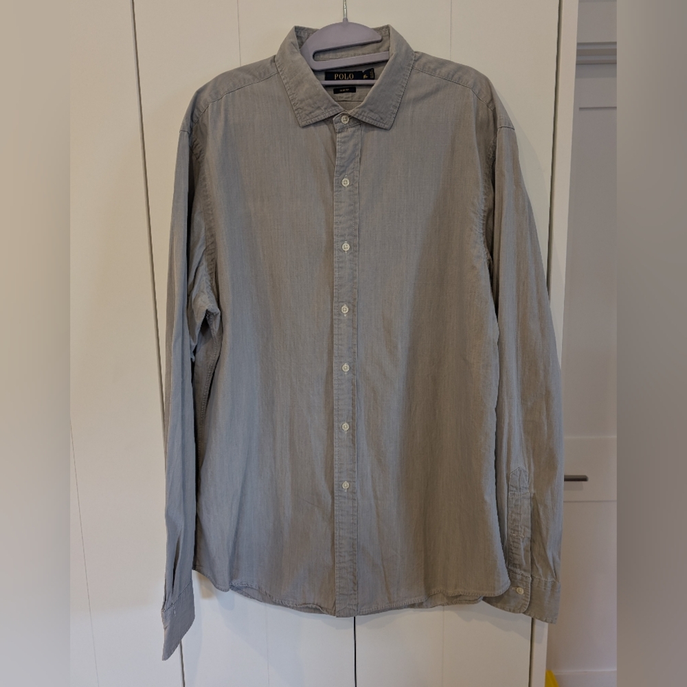 Polo Ralph Lauren Biz Casual Shirt Men's Slim XL EUC